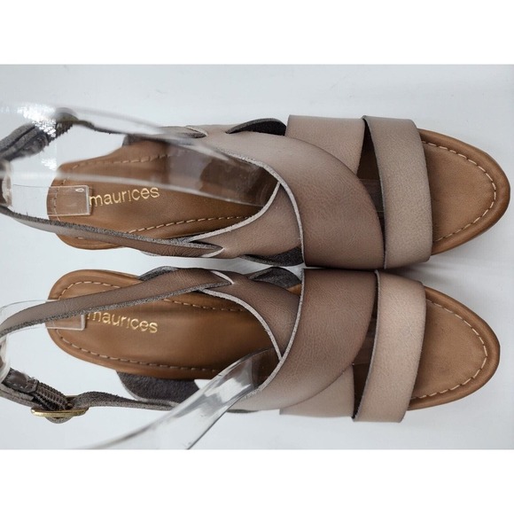 Maurices Wedge Slingback Strappy Buckle Closure Women's Size 9M - Picture 10 of 12